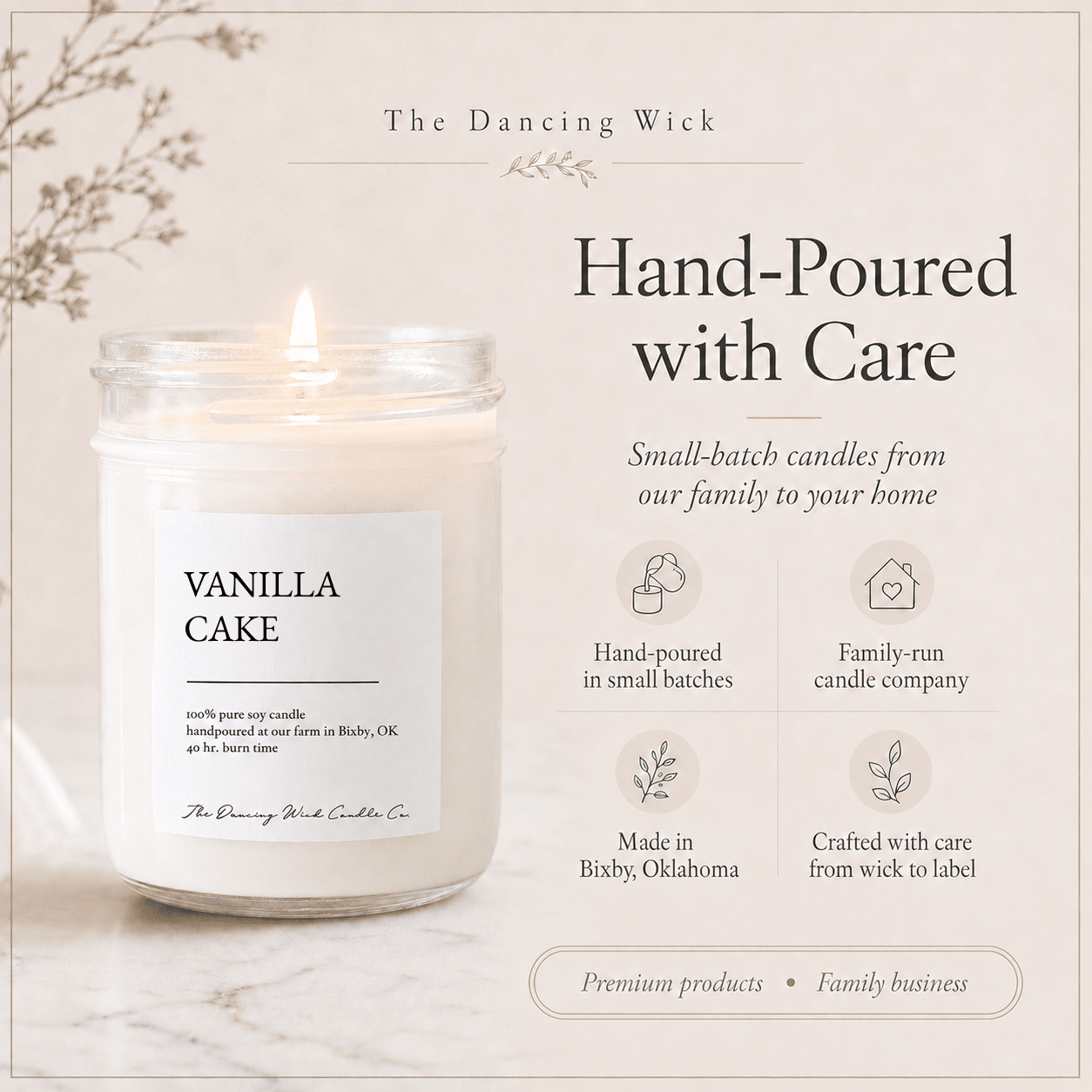 Vanilla Cake - TDW Signature Candle - The Dancing Wick