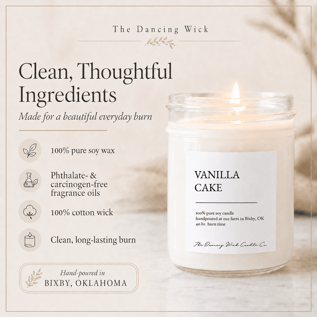 Vanilla Cake - TDW Signature Candle - The Dancing Wick