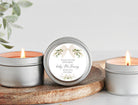 Vintage Floral & Bow Baby Shower Tin Favors, Personalized Poem, Set of 10 - The Dancing Wick