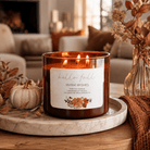 Warm Wishes - 3 Wick Fall Pumpkin Candle - The Dancing Wick