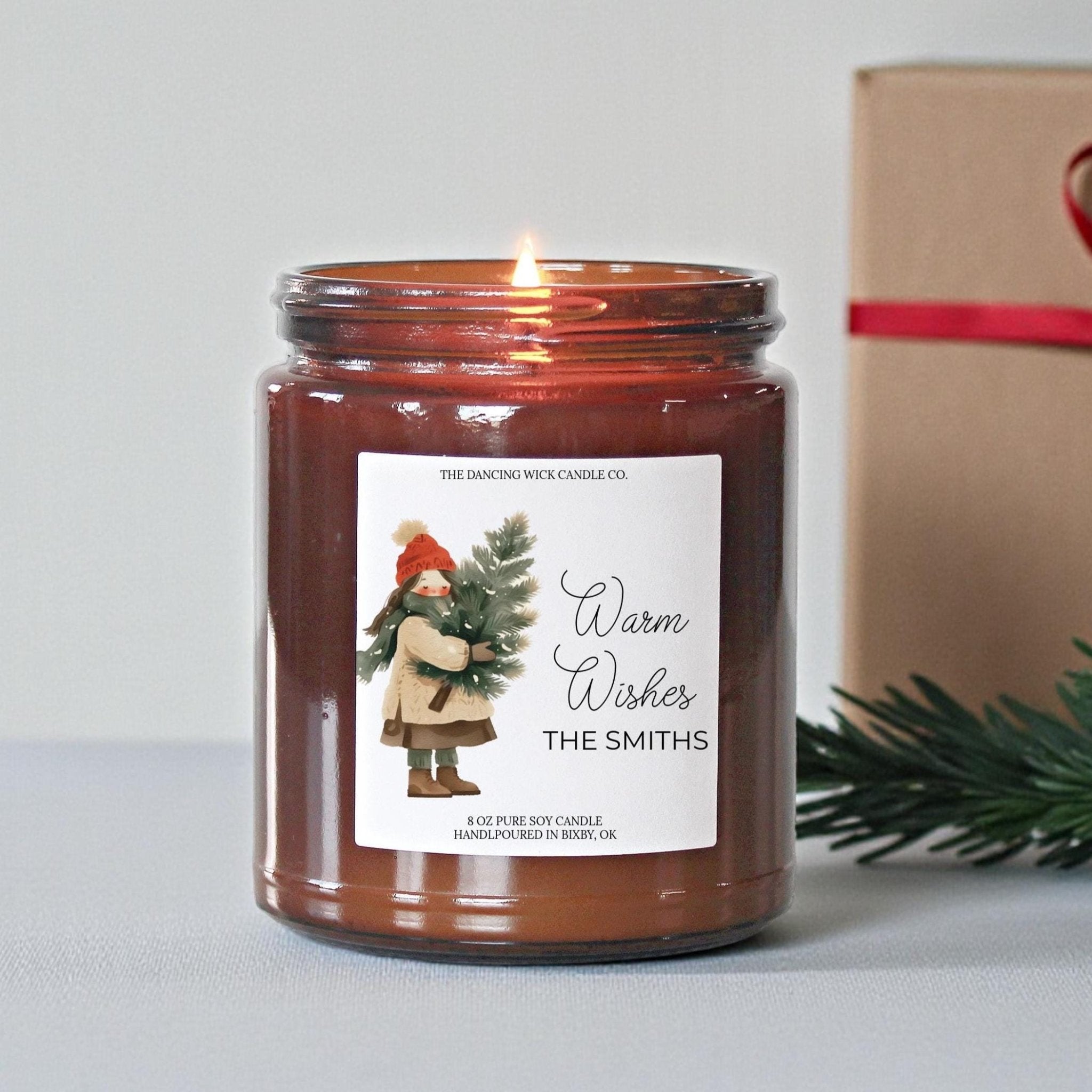 Warm Wishes Amber Jar - The Dancing Wick