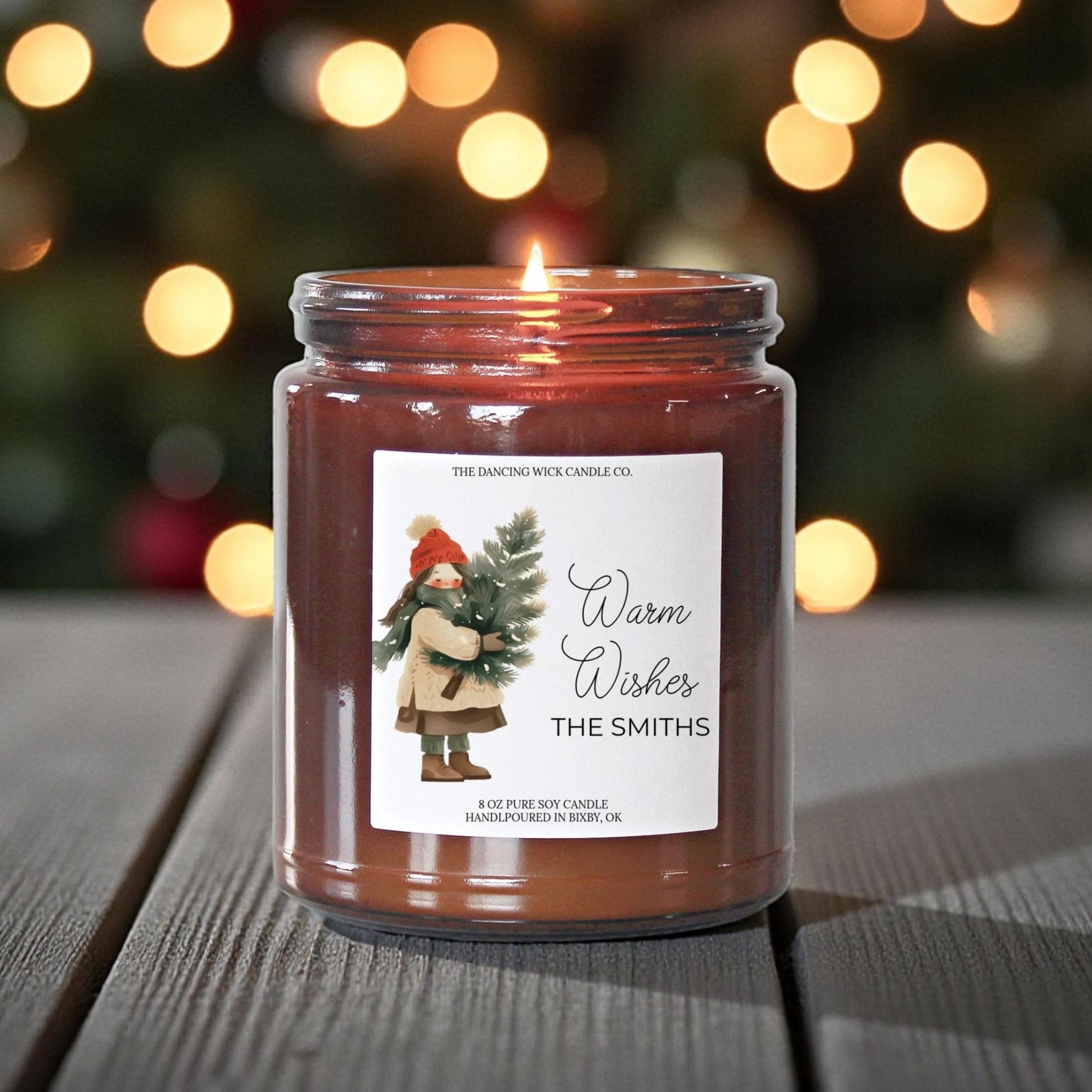 Warm Wishes Amber Jar - The Dancing Wick