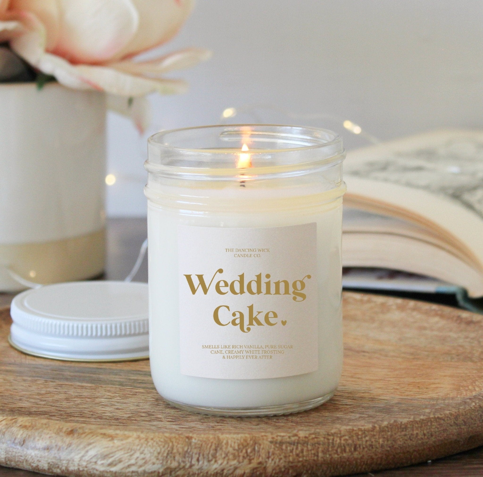 Wedding Cake Soy Candle - Smells Like Happily Ever After - The Dancing Wick