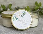 White, Green, & Gold Wedding Favor - The Dancing Wick