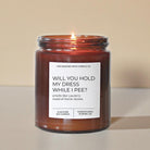 Will you hold my dress while I pee Candle Amber - The Dancing Wick