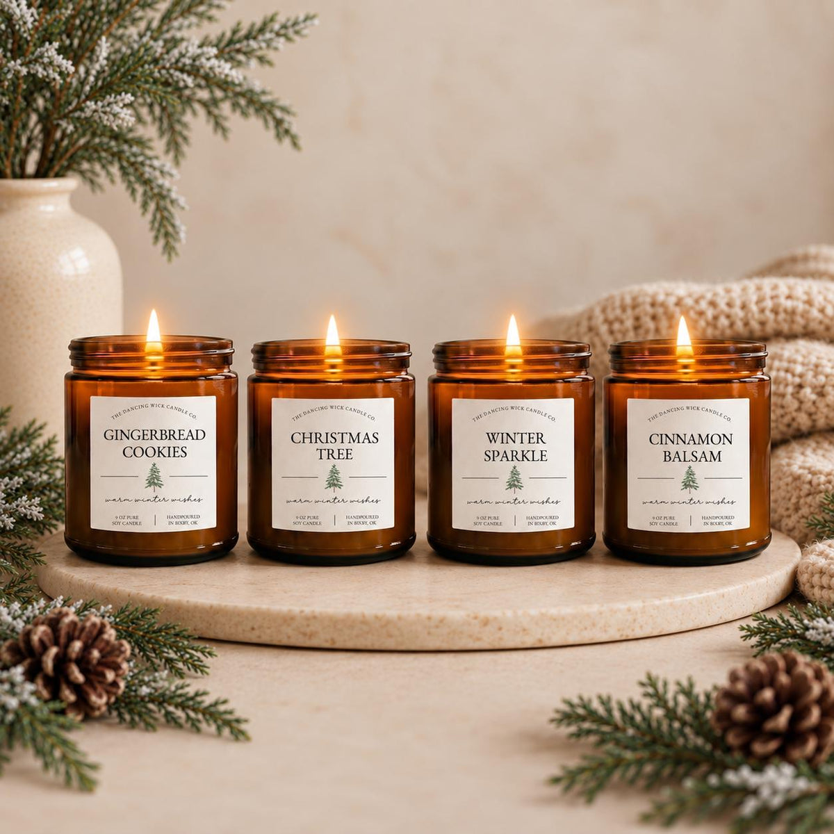 Winter (Christmas) Amber Candle - The Dancing Wick