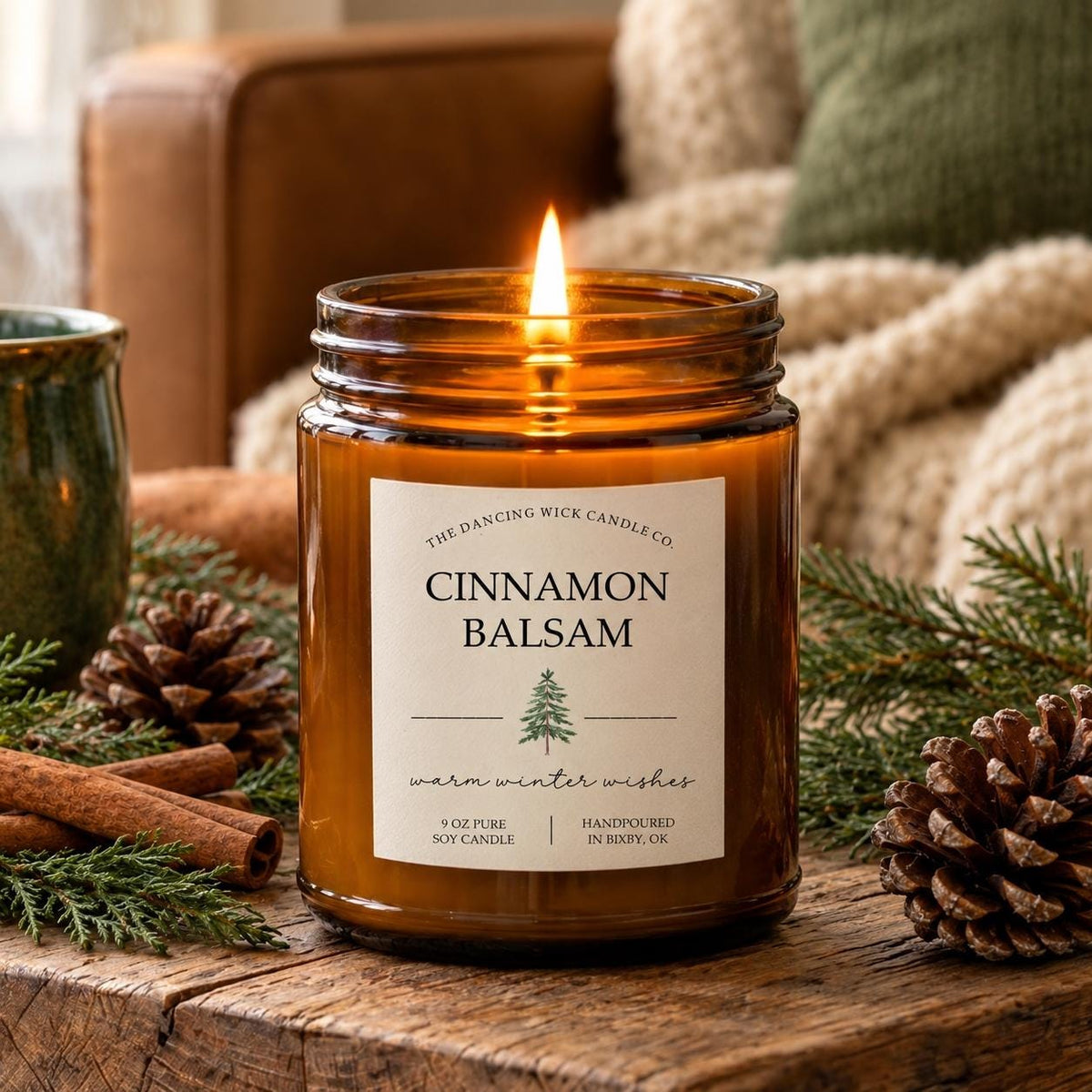 Winter (Christmas) Amber Candle - The Dancing Wick