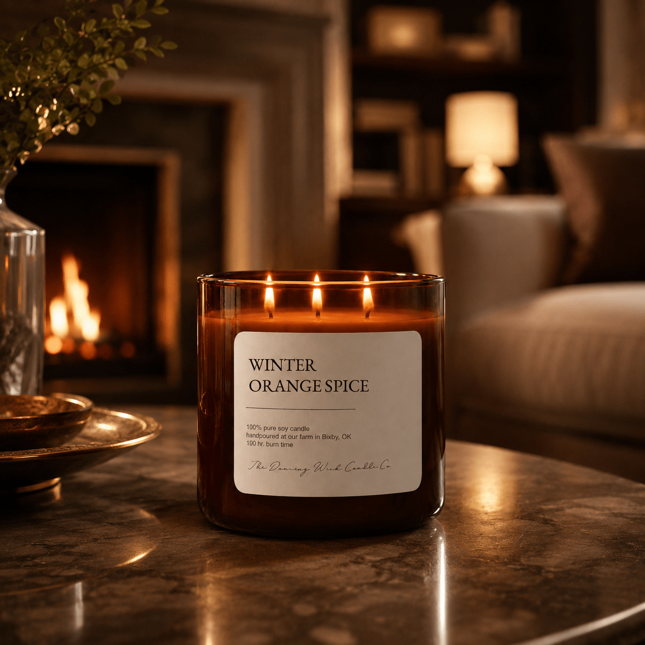 Winter Orange Spice - 3 Wick Everyday Tumbler Candle - The Dancing Wick
