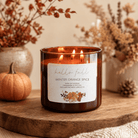 Winter Orange Spice - 3 Wick Fall Pumpkin Candle - The Dancing Wick