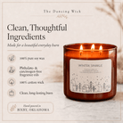 Winter Sparkle - 3 Wick Christmas Tumbler Candle - The Dancing Wick