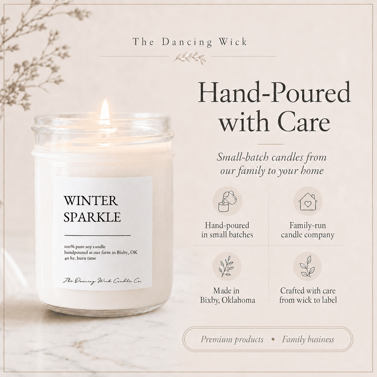 Winter Sparkle - TDW Signature Candle - The Dancing Wick