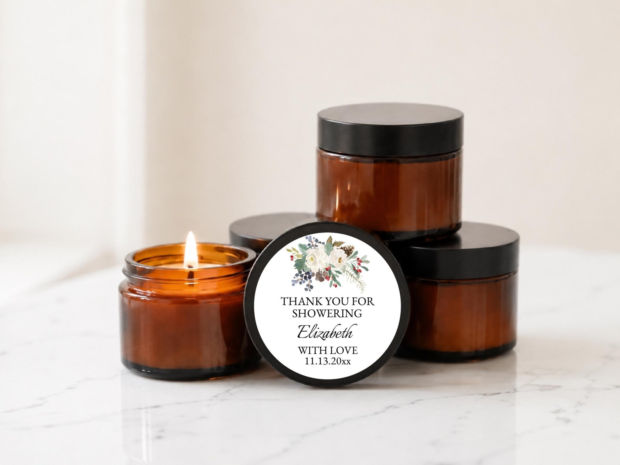 Winter Wedding Ambers – Set of 10 - The Dancing Wick