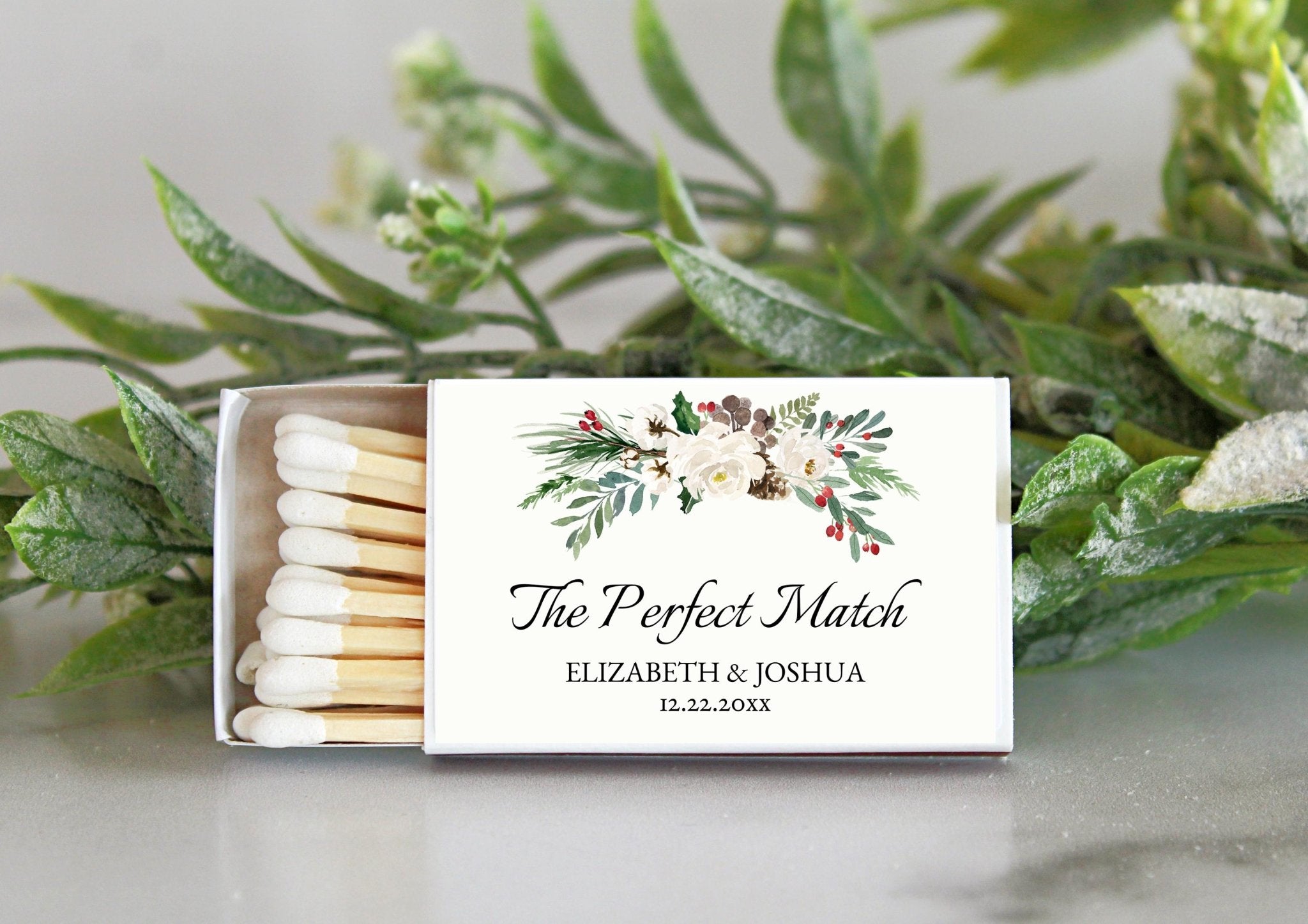 Winter Wedding Matches – Set of 10 - The Dancing Wick
