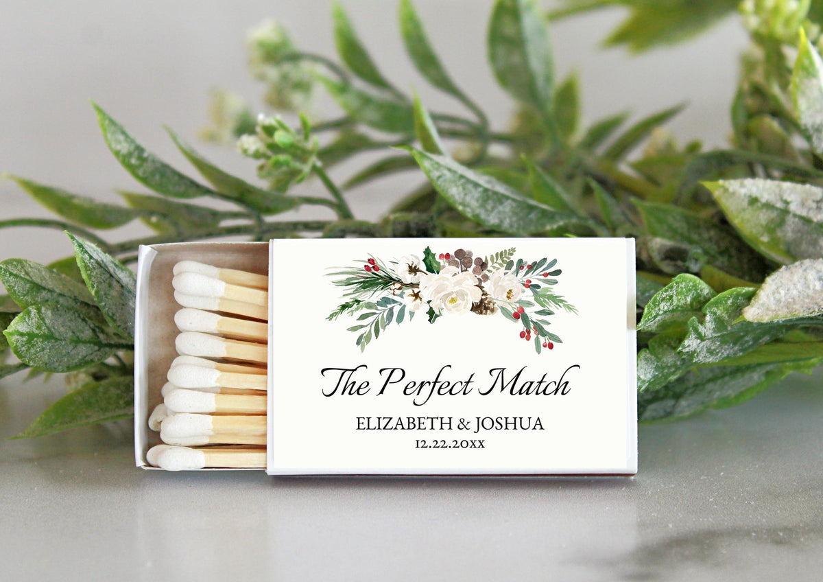 Winter Wedding Matches – Set of 10 - The Dancing Wick