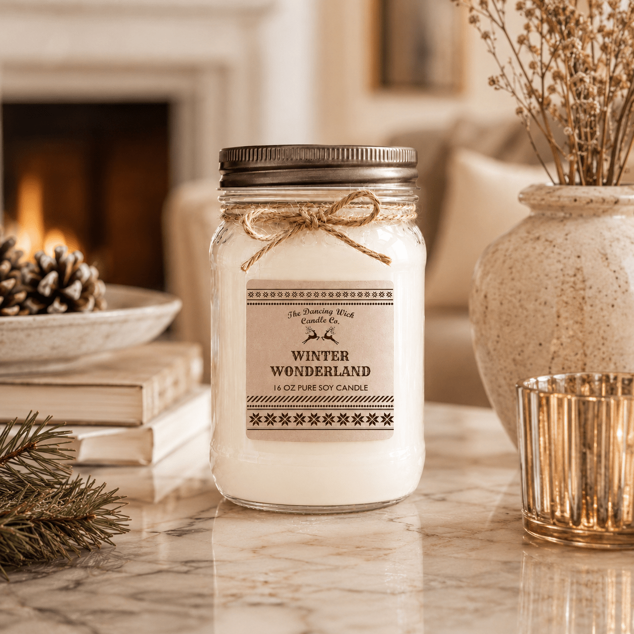 Winter Wonderland - Kraft Winter Candle - The Dancing Wick