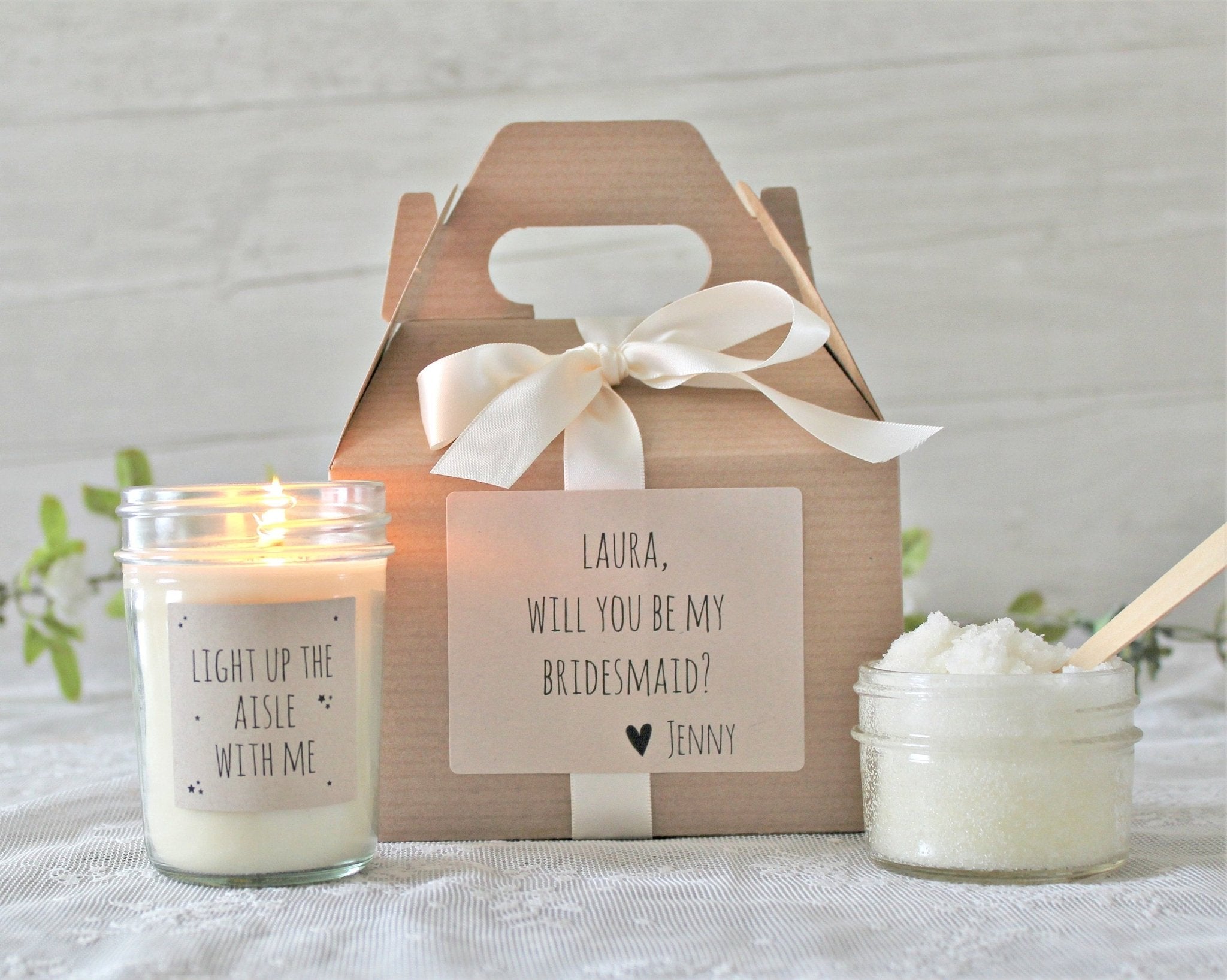 Bridesmaid Proposal Box - Light Up the Aisle - The Dancing Wick