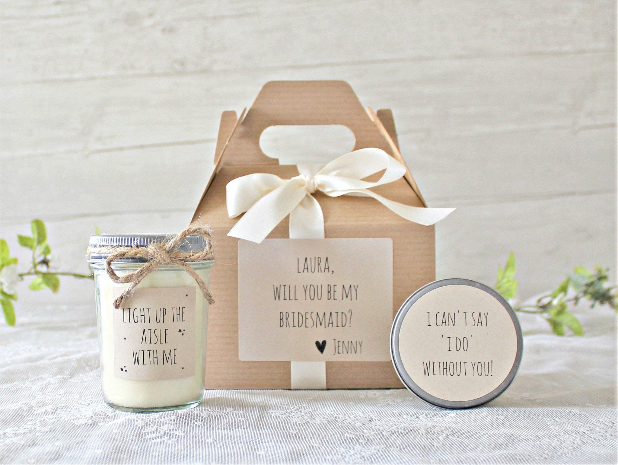 Bridesmaid Proposal Box - Light Up the Aisle - The Dancing Wick