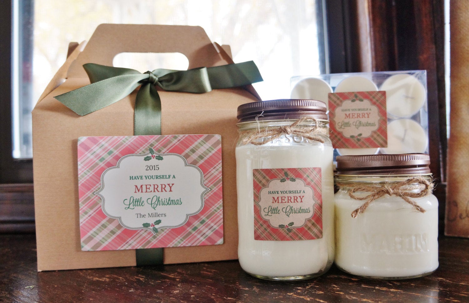 Candle Plaid Christmas Gift Set - The Dancing Wick
