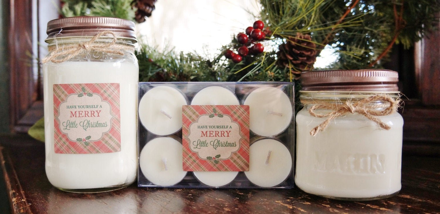 Candle Plaid Christmas Gift Set - The Dancing Wick