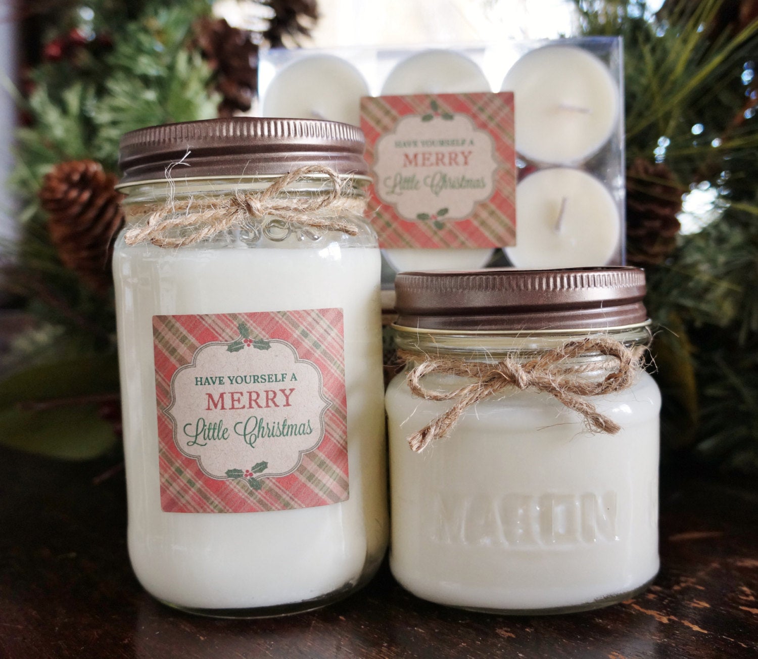 Candle Plaid Christmas Gift Set - The Dancing Wick