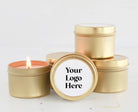 Corporate Logo Tins - Set of 10 - The Dancing Wick