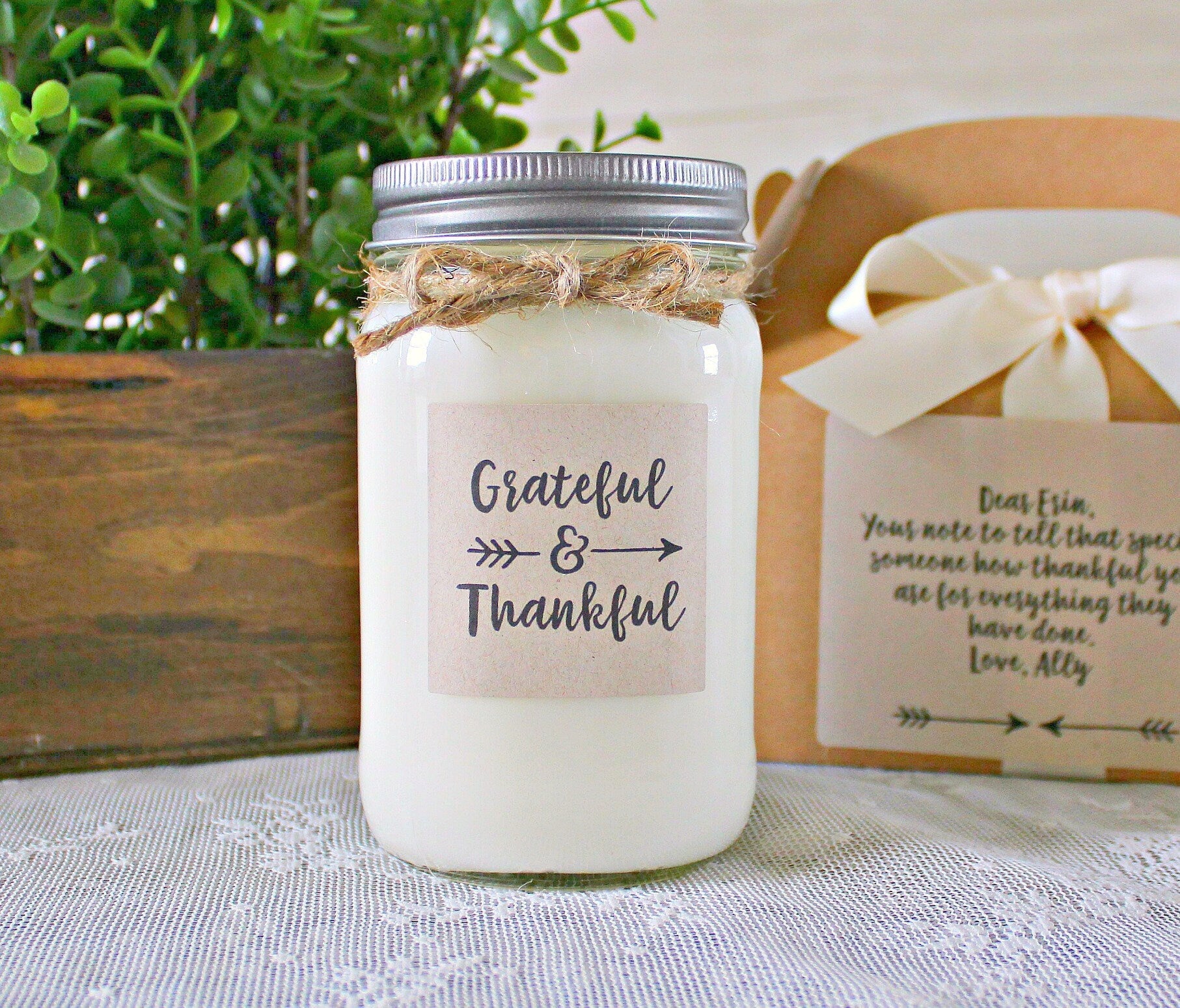Grateful & Thankful Gift Candle - The Dancing Wick