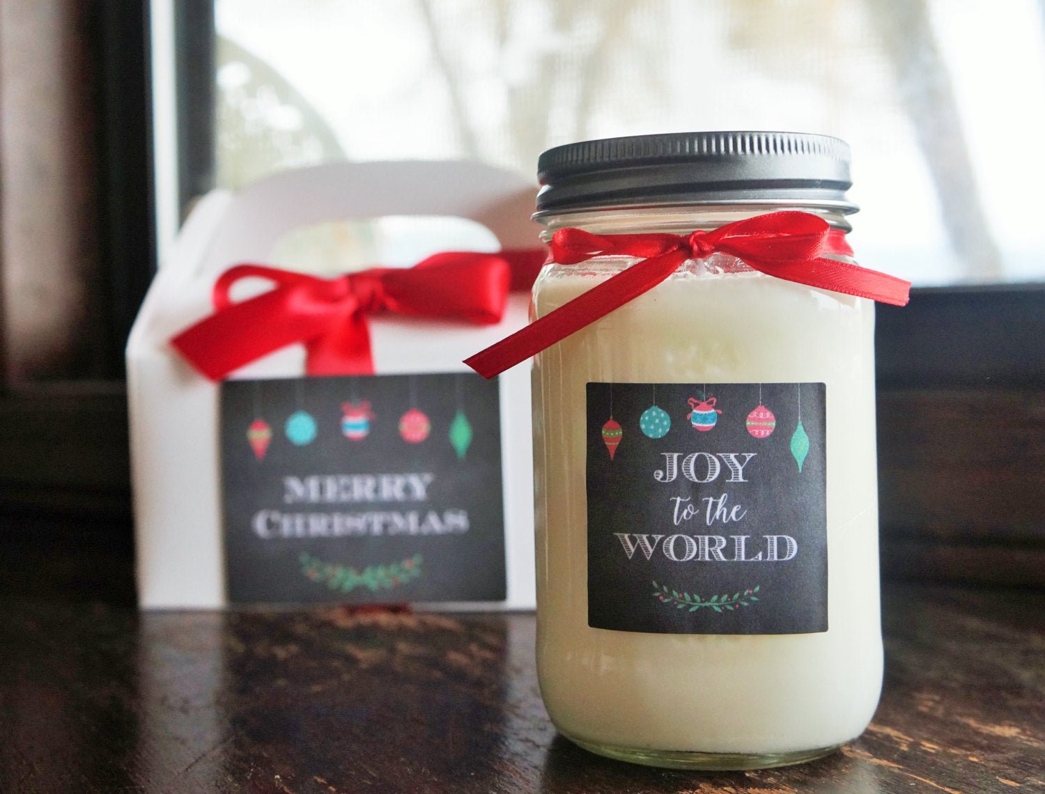Joy to the World Christmas Candle - The Dancing Wick