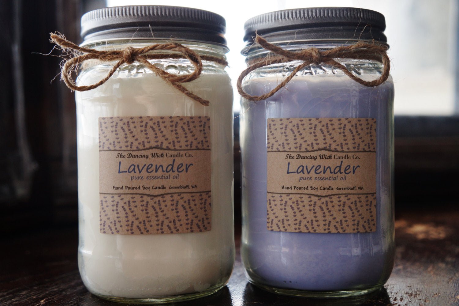 Lavender Pure Essential Oil Soy Candle - The Dancing Wick