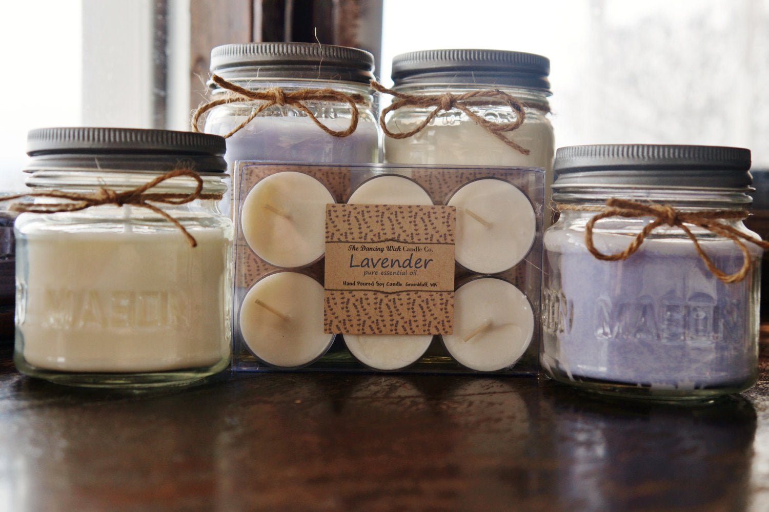 Lavender Pure Essential Oil Soy Candle - The Dancing Wick